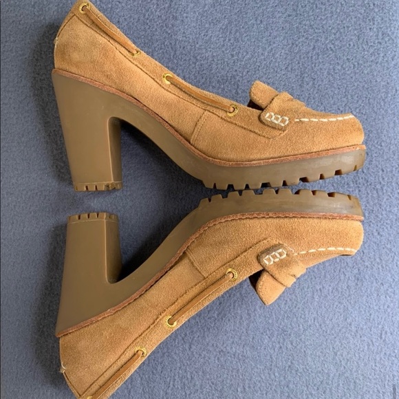 Sperry Top-Sider Suede Heels Loafers Size 7.5 M - Picture 5 of 6